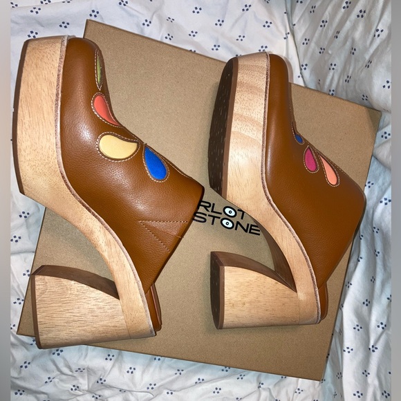 Charlotte Stone excellent condition Ciena clogs size 9 - Picture 3 of 6